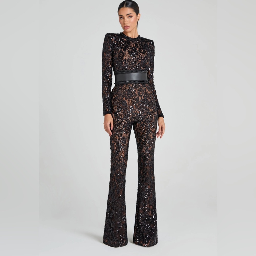 nadine merabi bella jumpsuit size small